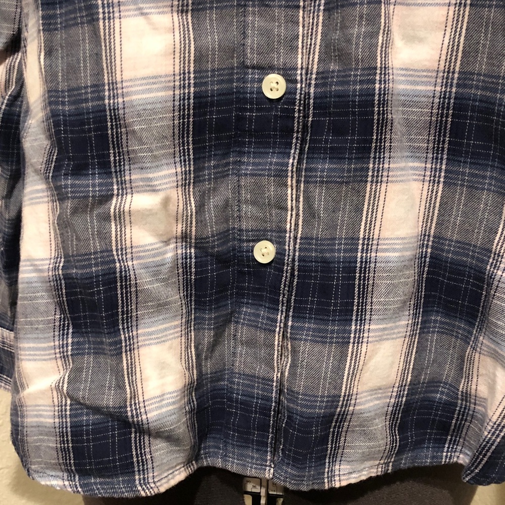 Women’s Blue and White Plaid Shirt - Picture 7 of 12